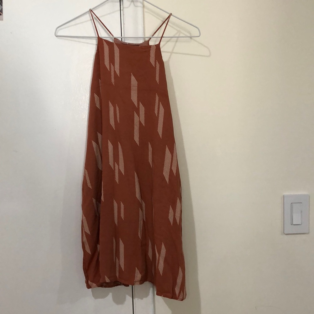 Cute terracotta swing dress